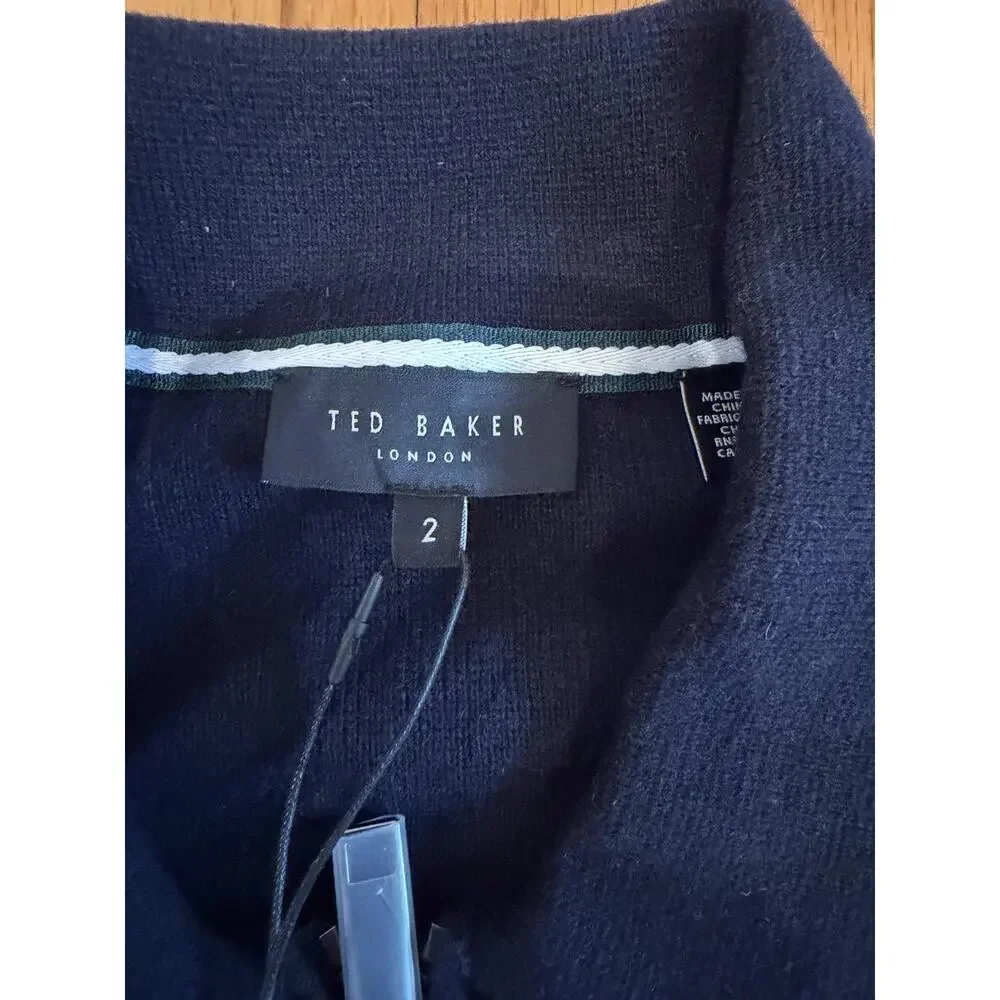 Ted Baker Mens Full Zip Collared Fenrys Sweater Waffle Stitch